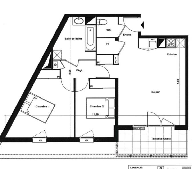 T3 neuf à louer Villenave d'Ornon