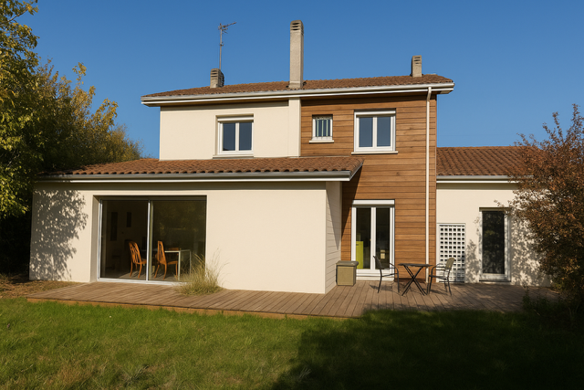 CESTAS , maison individuelle à étage de 158m² avec 4 chambres, jardin et garage