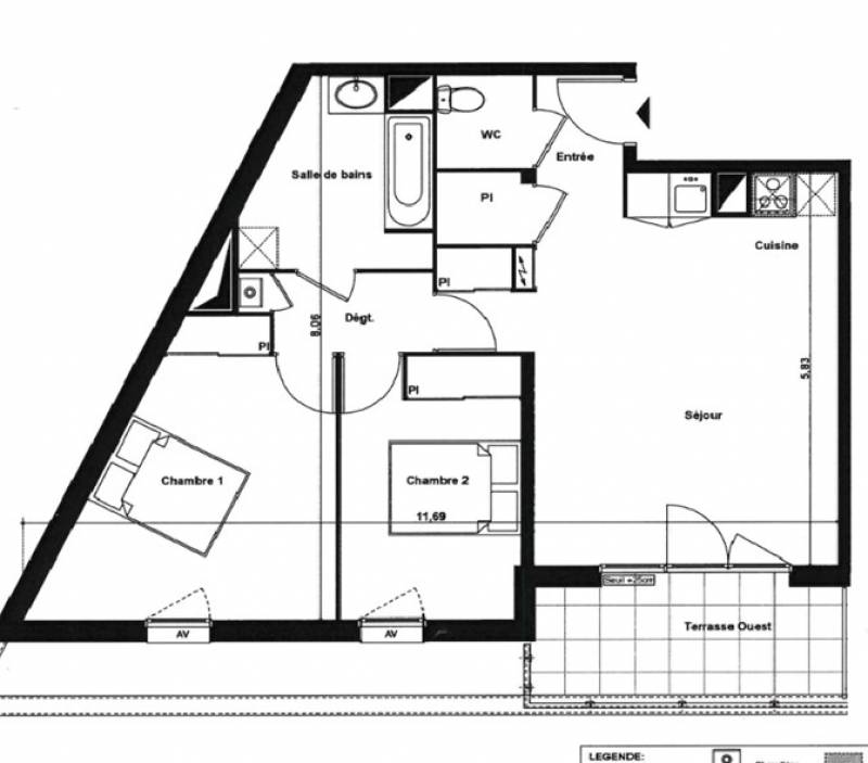 T3 neuf à louer Villenave d'Ornon